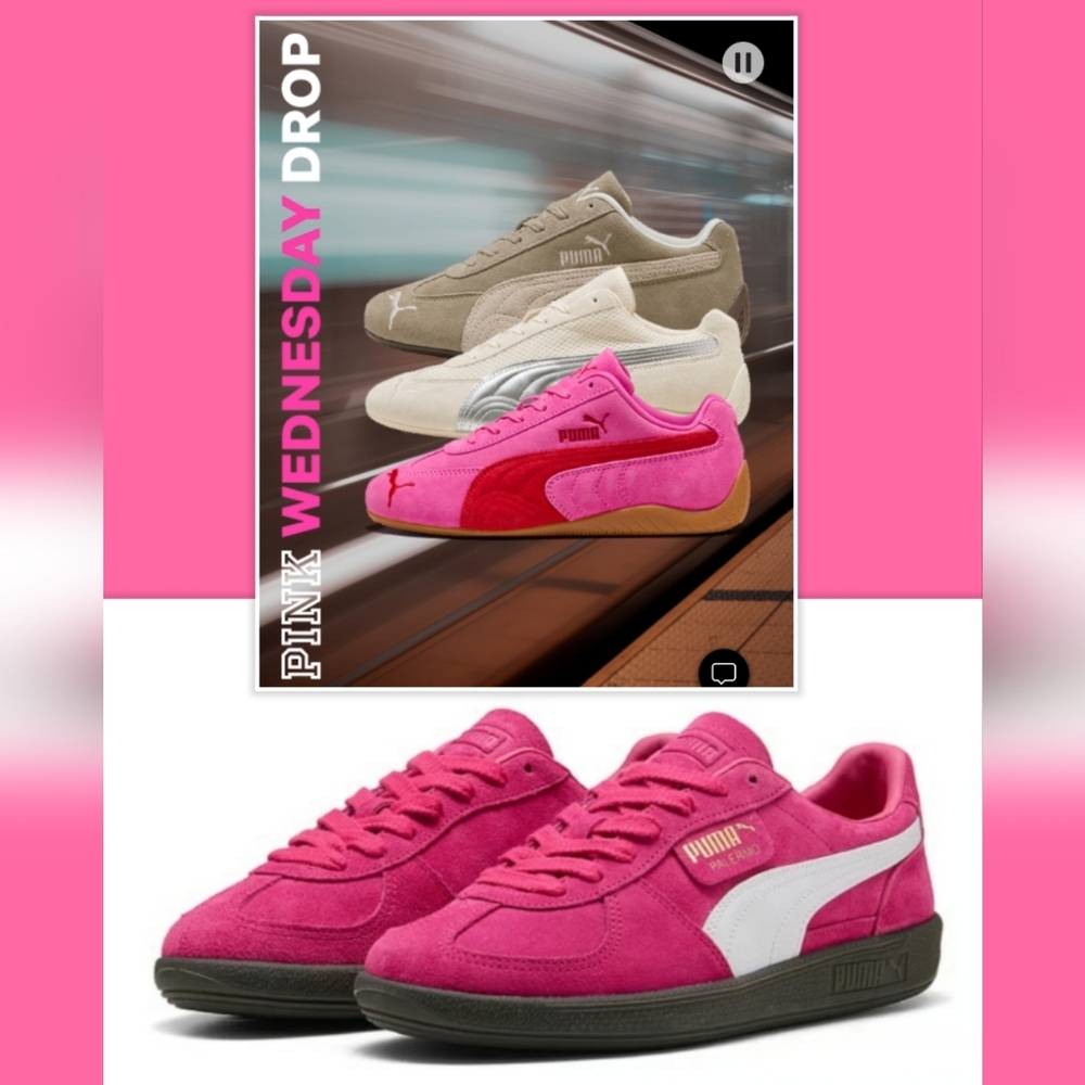 PUMA PALERMO LEATHER SNEAKERS PUMA PINK